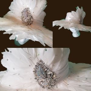 White Feather Derby Hat